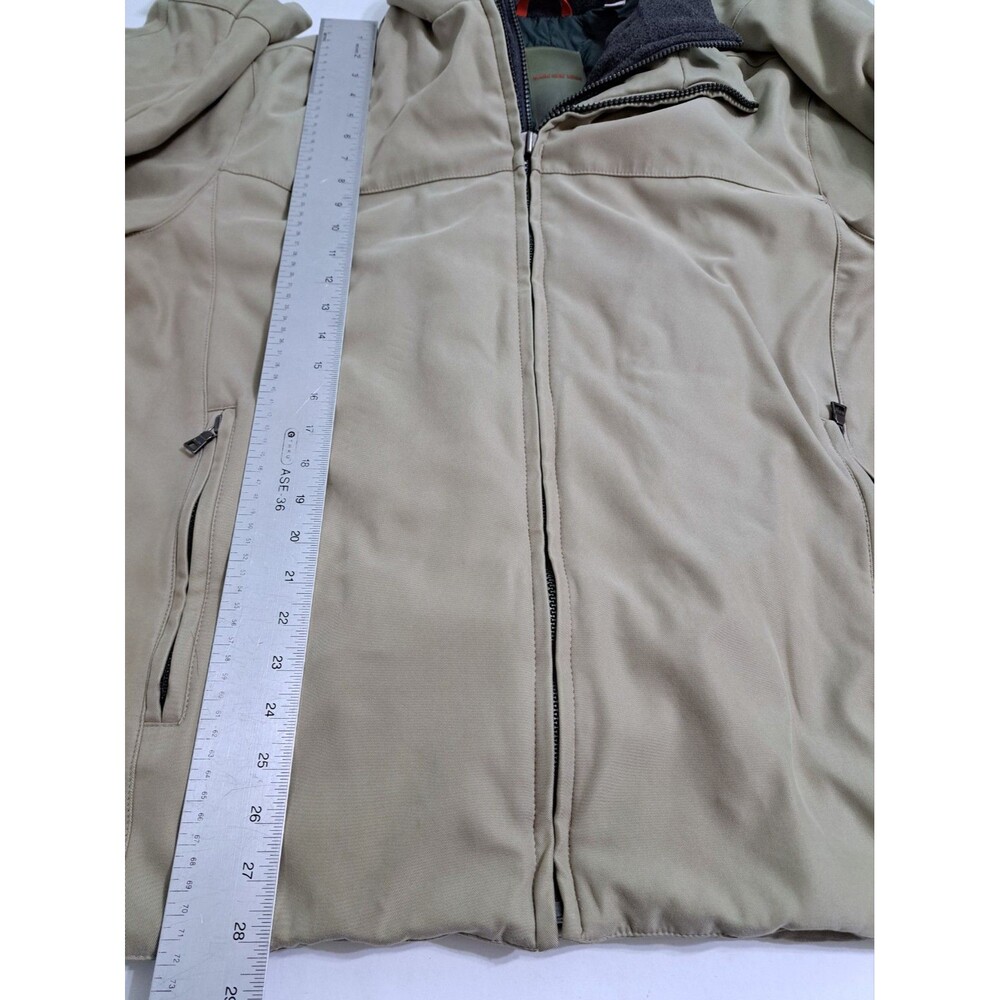 Marc New York Soft Shell Bomber Jacket Men XL Khaki Fleece Lined Coat Harrington - Picture 14 of 15